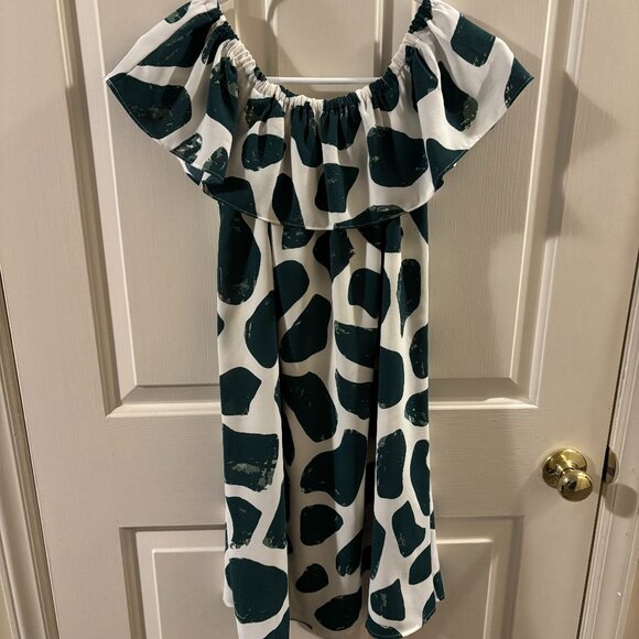 NINE WEST Green and White Spotted Women's Dress ~ XS ~ NWOT - Picture 1 of 4